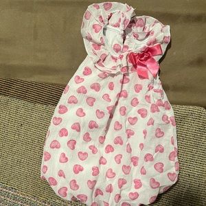 3M Little Me pink and white romper